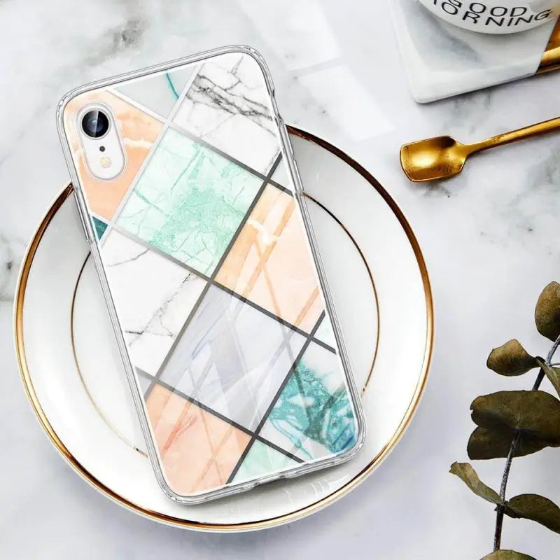 iPhone XR Marble Slim Hard Back Case7