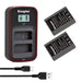 KingMa BLN-1 Set | Olympus | 1140mAh Battery | Dual Charger | LCD - 1