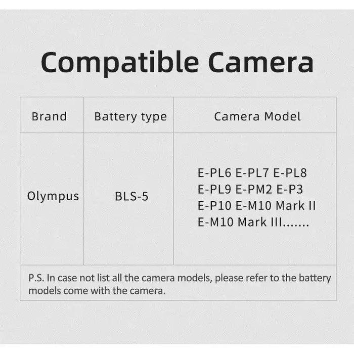 KingMa BLS-1 BLS-5 & BLS-50 | Olympus | 1150mAh | Replacement Battery - 4