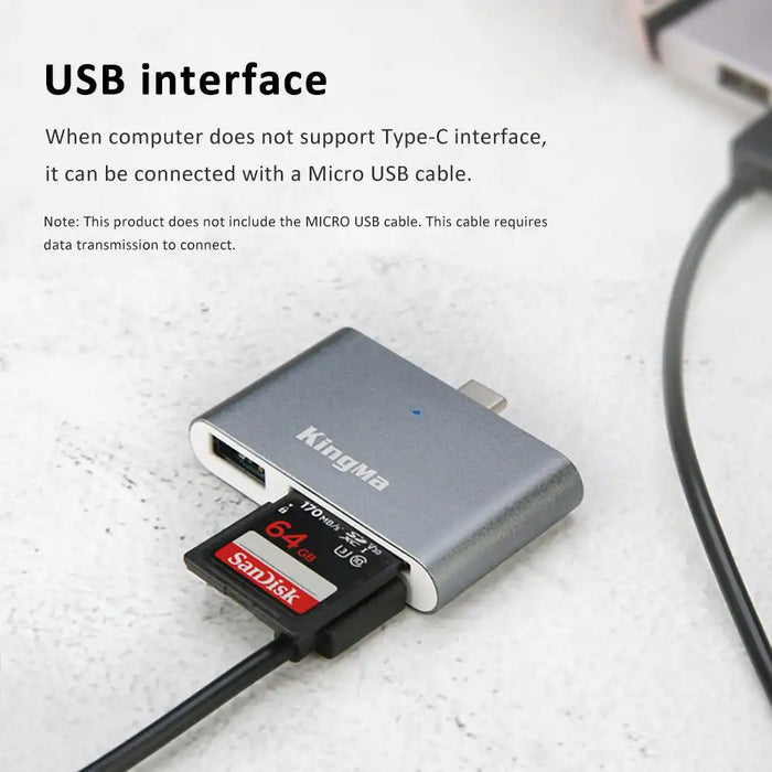 KingMa BM-U008 | USB 3.0 TF & SD Card Reader | USB Type-C - 6