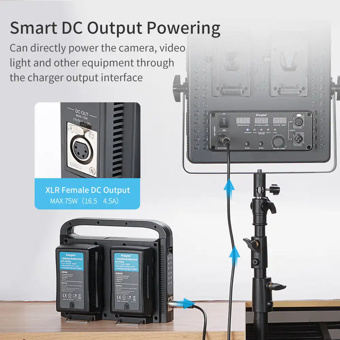 KingMa BP-4CH Charger | V-Mount | 4-Channel | AC/DC | LED - 4