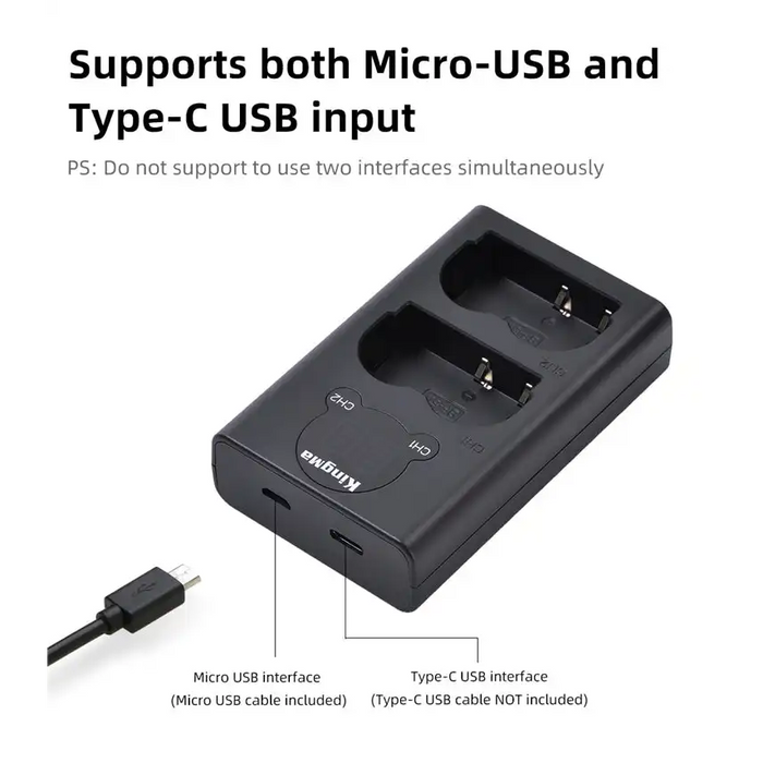 KingMa BP-511 Charger | Canon | Dual Slot - 3