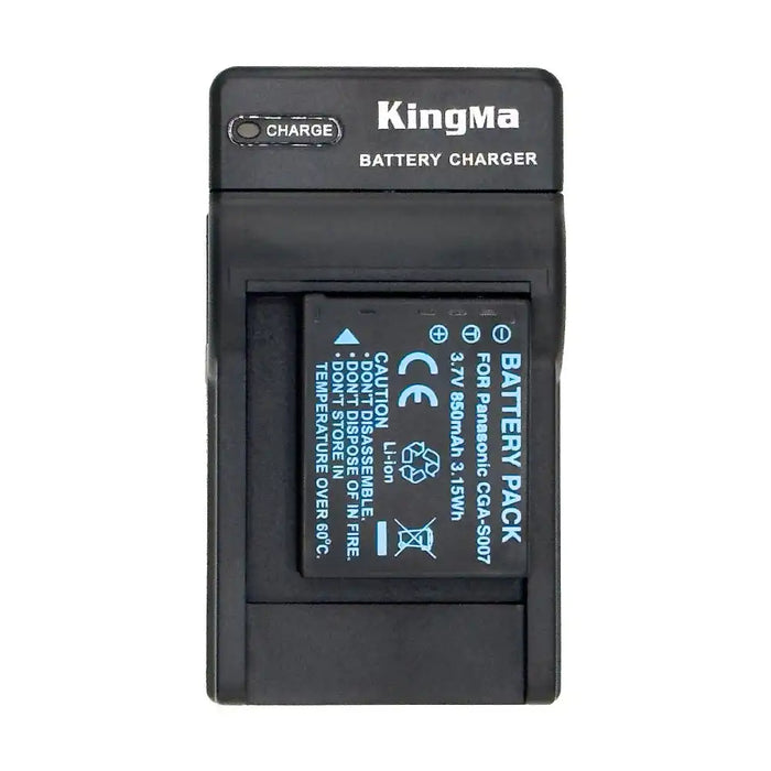 KingMa CGA-S007 Set | Panasonic | 850mAh Battery | Single Slot | LED - 1