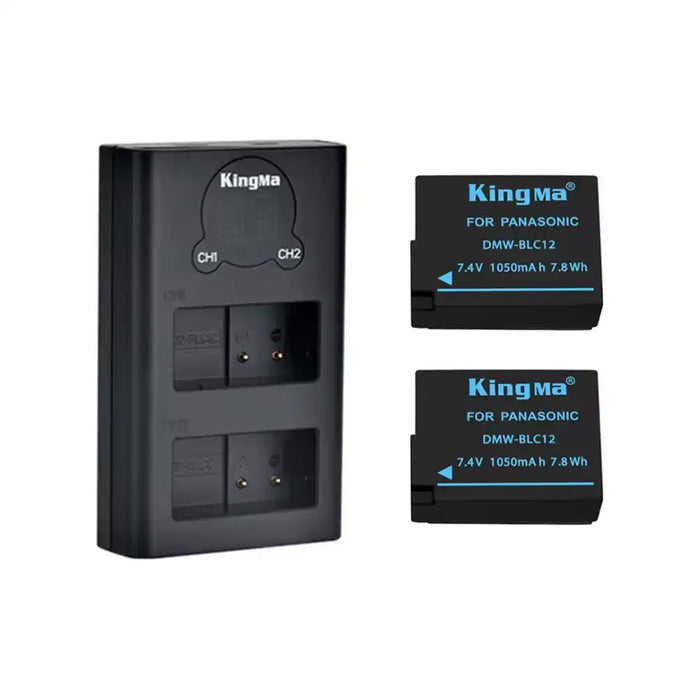 KingMa DMW-BLC12 Set | Panasonic | 1050mAh Battery | Dual Charger - 1