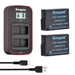 KingMa DMW-BLC12 Set | Panasonic | 1050mAh Battery | Dual Charger | LCD - 1