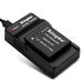 KingMa DMW-BLH7E Set | Panasonic | 600mAh Battery | Single Charger | LED - 2