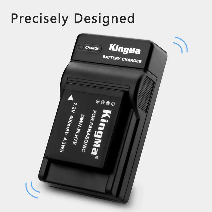 KingMa DMW-BLH7E Set | Panasonic | 600mAh Battery | Single Charger | LED - 2