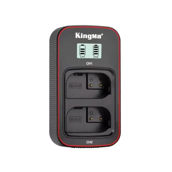 KingMa DMW-BLK22 Charger | Panasonic | Dual Slot | LCD - 1