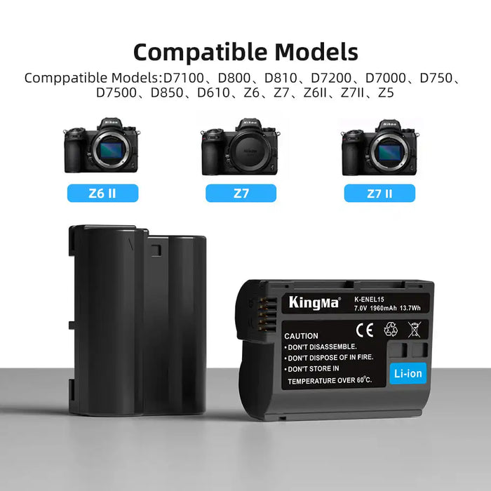 KingMa EN-EL15 | Nikon | 1960mAh | Replacement Battery - 4