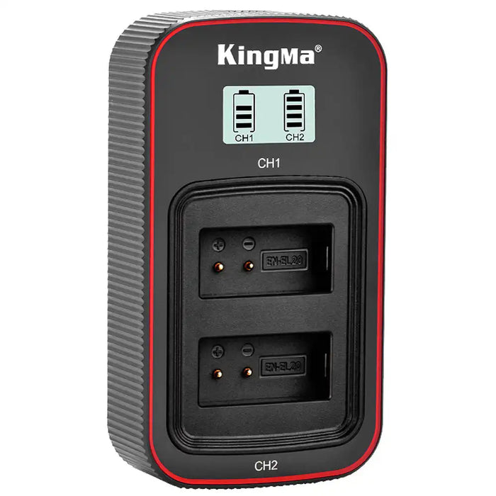 KingMa EN-EL20 Charger | Nikon | Dual Slot | LCD - 1