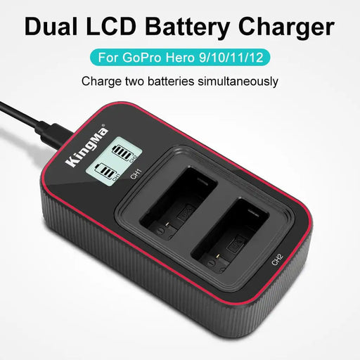 KingMa Enduro Hero Charger | GoPro | Dual Slot | LCD - 2