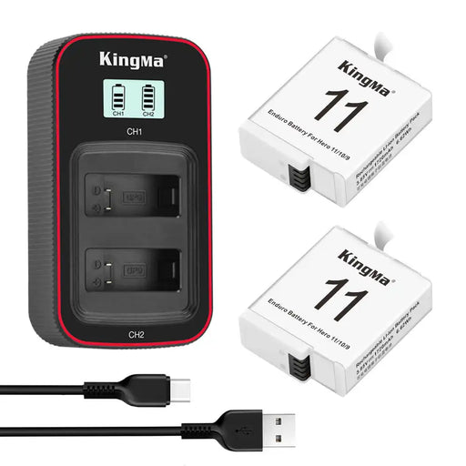 KingMa Enduro Hero Set | GoPro | 1720mAh Battery | Dual Charger | LCD - 1