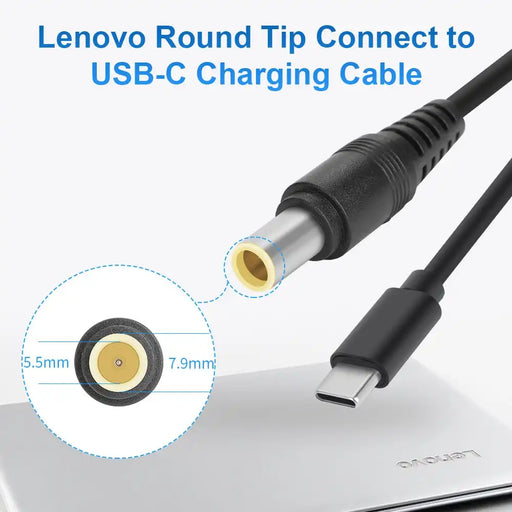 KingMa Fast Charging Cable | Lenovo | Round Tip 7.9mm x 5.5mm to Type-C Cable - 2