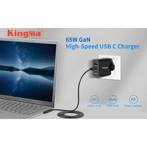 KingMa GaN 65W Wall Adapter | Dual Port | Type-C and USB A - 2