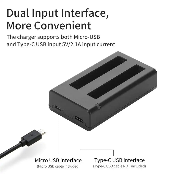 KingMa Insta360 One X2 Charger | Dual Slot | LED - 2