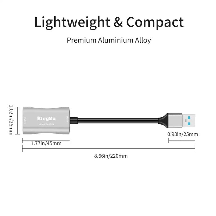 KingMa BMU023 | Capture Card | HDMI to USB-A 3.0 | 4K - 3