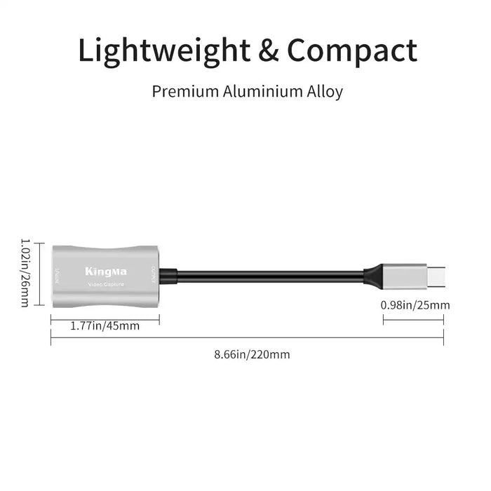 KingMa BMU024 | Capture Card | HDMI to USB-C | 4K - 3