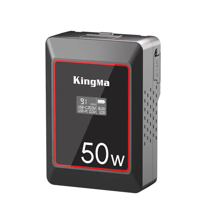 KingMa KM-VK50 | V-Mount | 3500mAh | 50Wh | Rechargeable Battery | LCD Display - 1