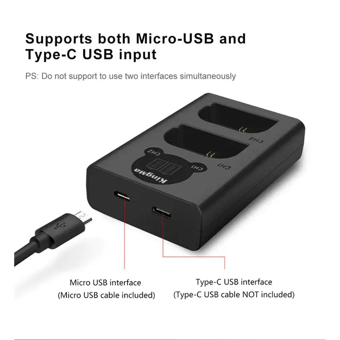 KingMa LP-E6 Series Charger | Canon | Dual Slot - 4