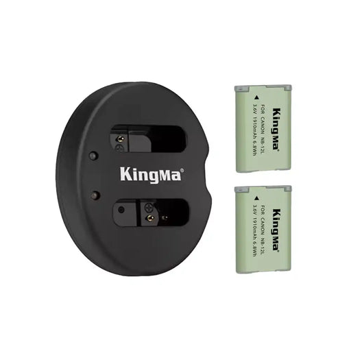 KingMa NB-12L Set | Canon | 1910mAh Battery | Dual Charger | LED - 1