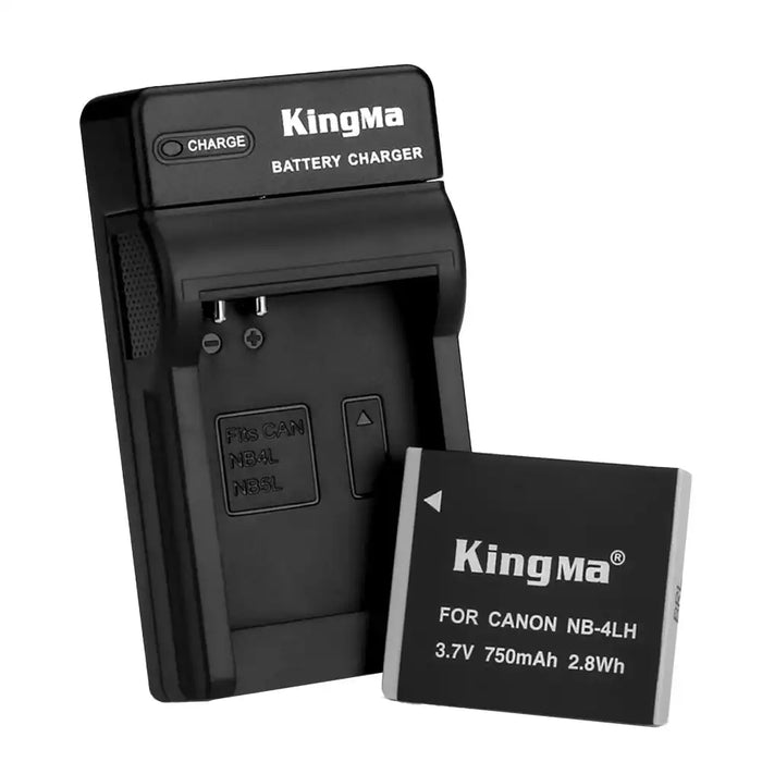 KingMa NB-4LH & NB-4L Set | Canon | 750mAh Battery | Single Charger | LED - 1