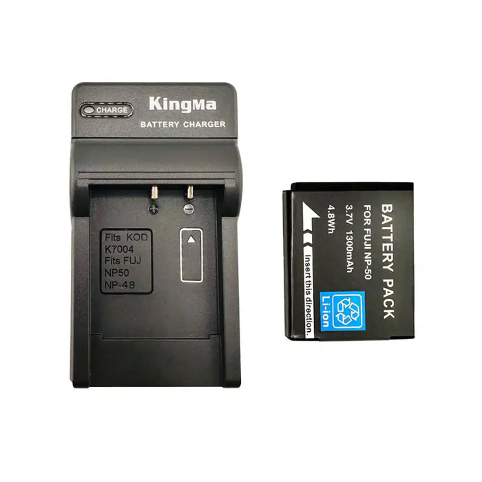 KingMa NP-50 Set | Fujifilm | 1300mAh Battery | Single Charger | LED - 1