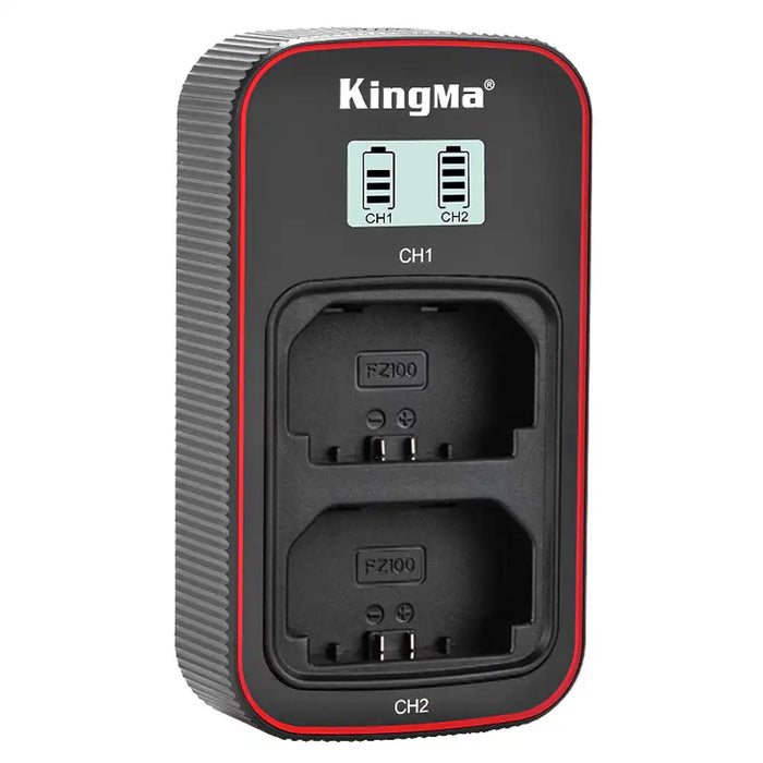 KingMa NP-FZ100 Charger | Sony | Dual Slot | LCD - 1