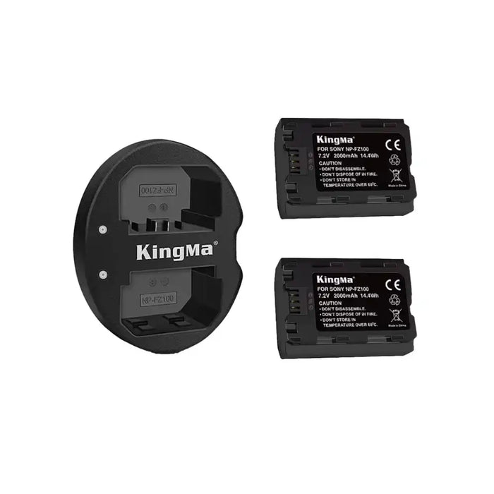 KingMa NP-FZ100 Set | Sony | 2000mAh Battery | Dual Charger | LED - 1