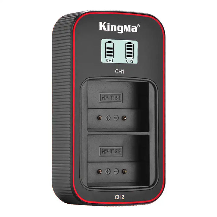 KingMa NP-T125 Charger | Fujifilm | Dual Slot | LCD - 1