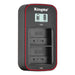 KingMa NP-T125 Charger | Fujifilm | Dual Slot | LCD - 1