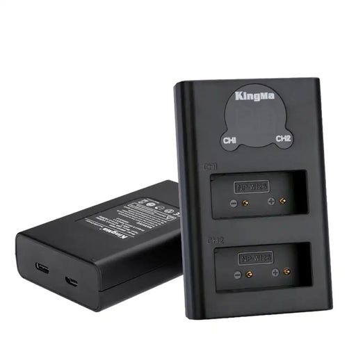 KingMa NP-W126 / W126s Battery Charger | Fujifilm Camera | Dual Slot LCD Display - 1