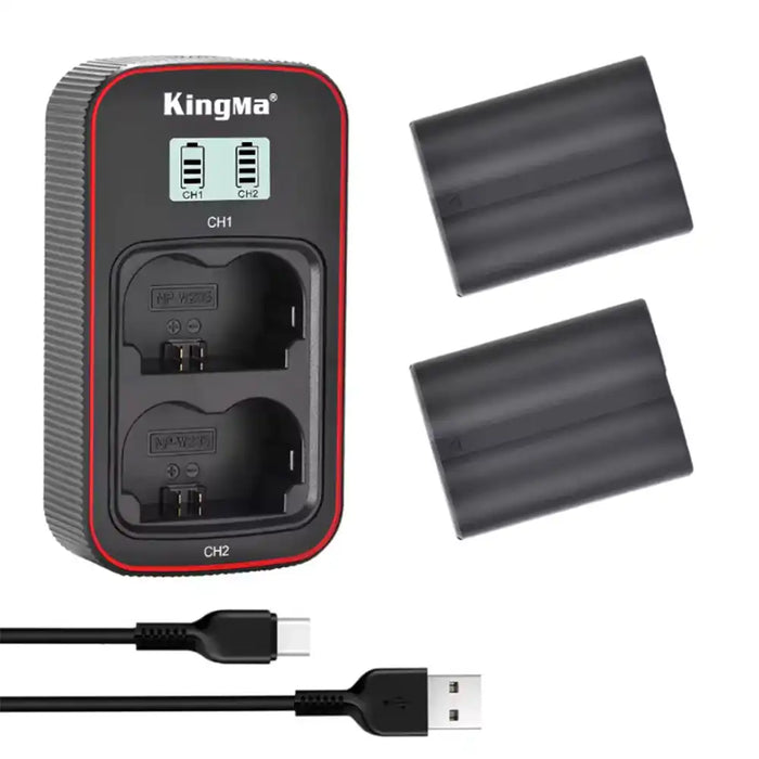 KingMa NP-W235 Set | Fujifilm | 1960mAh Battery | Dual Charger | LCD - 1