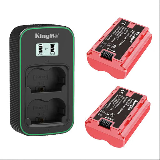 KingMa NP-W235 Set | Fujifilm | 2400mAh Battery | Fast Dual Charger | LCD - 1