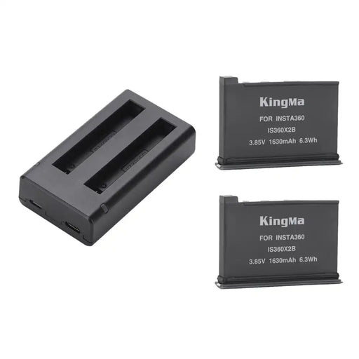 KingMa X2 B Set | Insta360 | 1630mAh Battery | Dual Charger | LED - 1