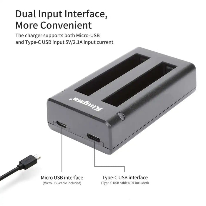 KingMa One X3 Set | Insta360 | 1800mAh Battery | Dual Charger | LED - 3