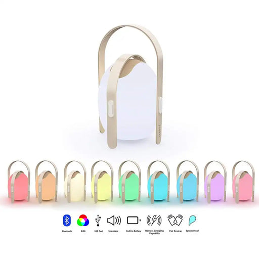 Mooni OVO mini LED Speaker | Bluetooth | 10 Colour Modes(4 Light Settings) - 1