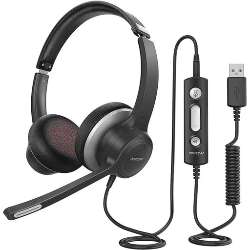 MPOW HC6 Wired USB Computer Headset with Microphone - 1