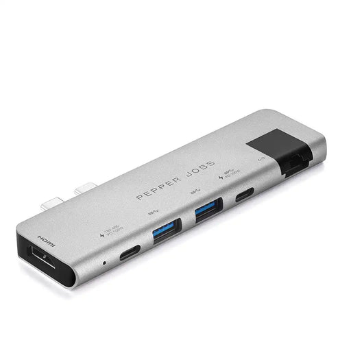 PEPPER JOBS Dual USB-C Hub with 4K HDMI | Apple | MacBook Pro 13’/15’/16’ & McBook Air - 1