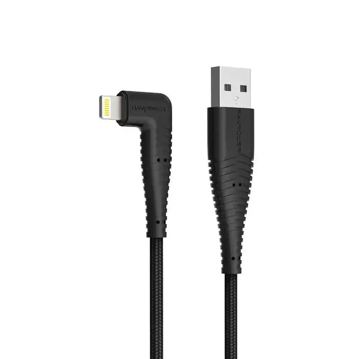 Kevlar Braided USB-A to 90° Lightning Data Sync Charging Cable - 1