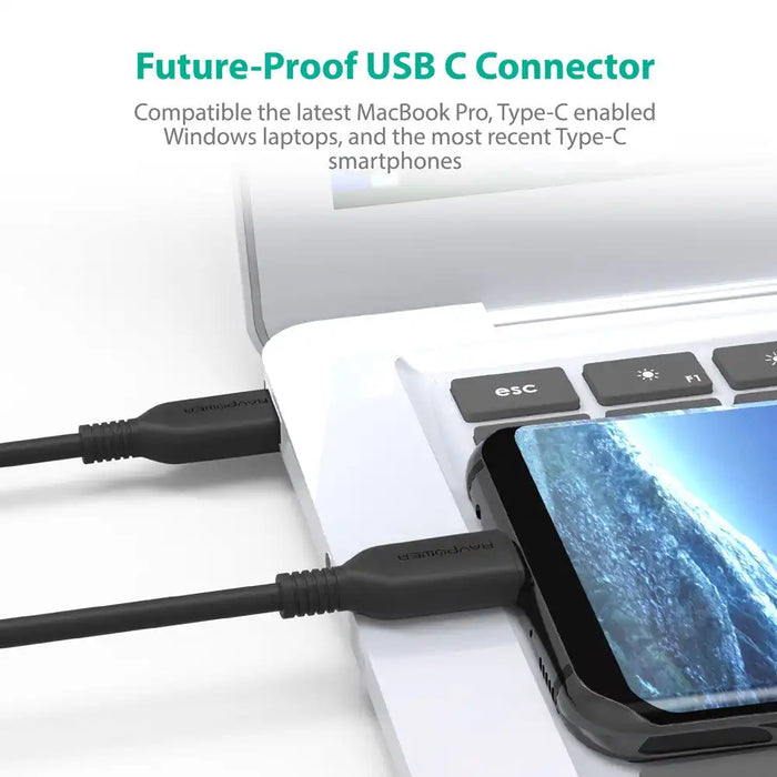 USB-A to USB-C Data Sync and Fast Charging Cable | 2pcs - 4