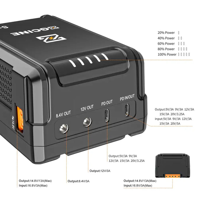 ZG-S150 V-Mount Battery | 133Wh / 9000mAh - 7