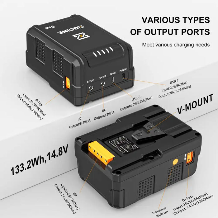 ZG-S150 V-Mount Battery | 133Wh / 9000mAh - 6